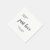 Serviette En Papier Rien de fantaisie Juste Amour Mariage (Coin)