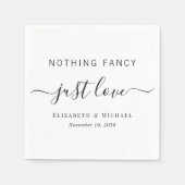 Serviette En Papier Rien de fantaisie Juste Amour Mariage (Devant)