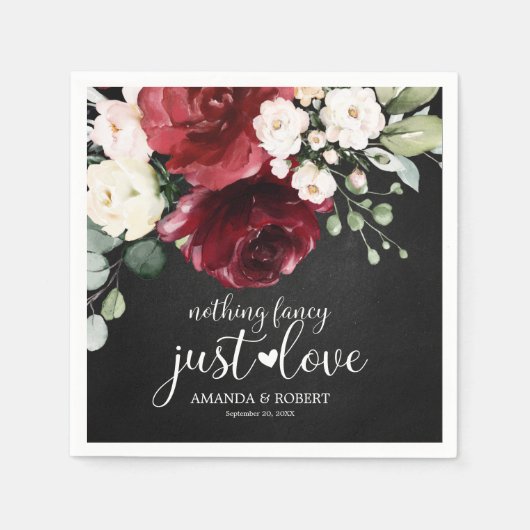 Serviette En Papier Rien de fantaisie Juste Amour Rustique Chalk Bourg (Devant)