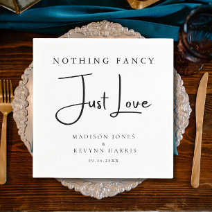 Serviette En Papier Rien de fantaisiste, juste un amour minimaliste et