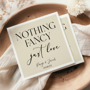 Serviette En Papier Rien de Fantastique Juste Amour Minimaliste Mariag