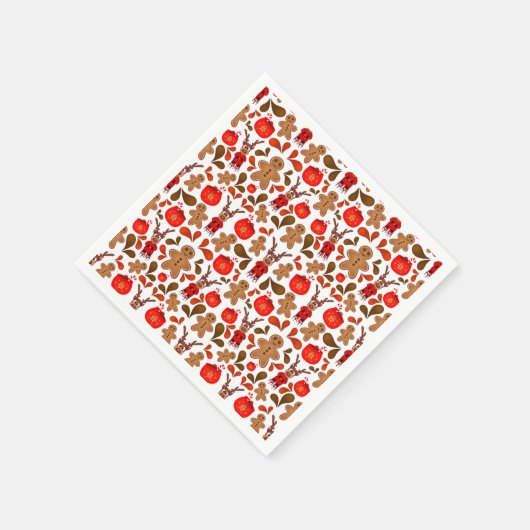 Serviette En Papier Rinder De Noël Kasky Avec Chocolat Chaud (Coin)