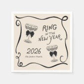 Serviette En Papier Ring in the New Year Paper Napkin (Devant)