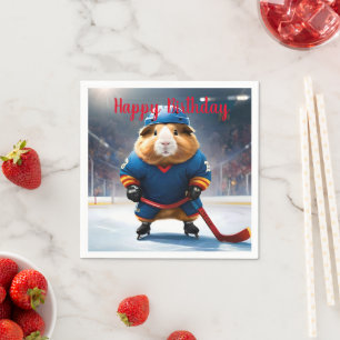 Serviette En Papier "Rink Rookie : Le Cochon De Guinée pour le hockey