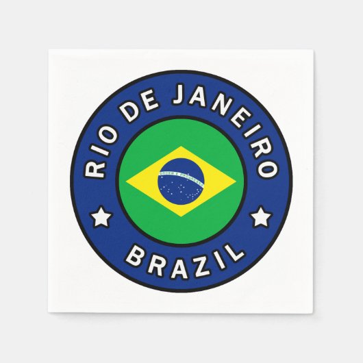 Serviette En Papier Rio de Janeiro Brésil (Devant)