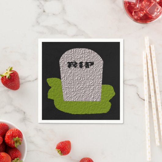 Serviette En Papier RIP Papier Tombstone (En situation)