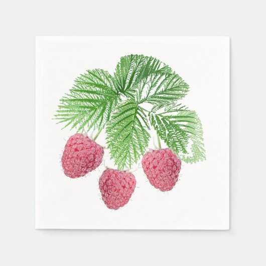 Serviette En Papier Ripe, baies, framboises (Devant)