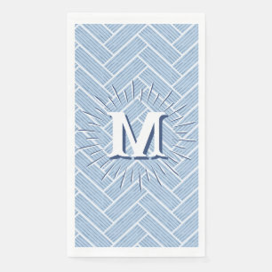 Serviette En Papier Ripple Herringbone en Ardoise Personnalisé