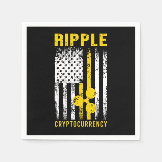 Serviette En Papier Ripple XRP US Flag American Cryptocurrency Gift (Devant)