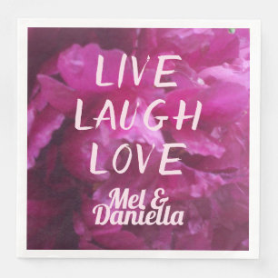 Serviette En Papier Rire en direct Amour Peuple Floral