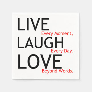 Serviette En Papier rire vivant amour