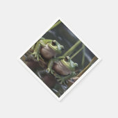 Serviette En Papier Riverbound Se Demande : Deux Grenouilles Vertes À (Coin)