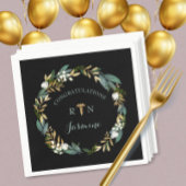Serviette En Papier RN graduation verdure couronne + or caduceus
