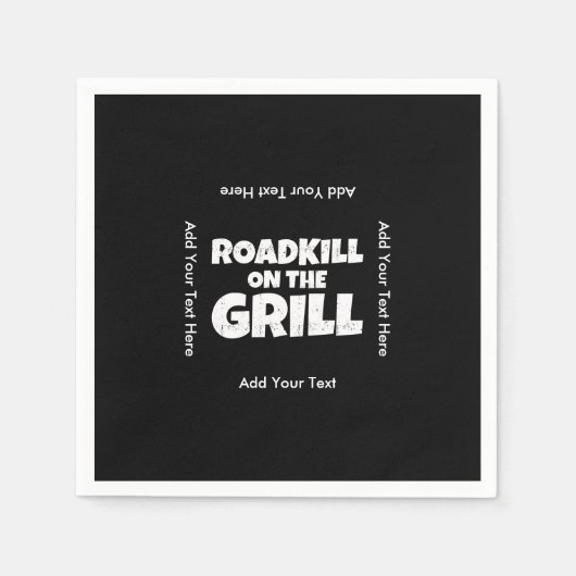 Serviette En Papier Roadkill on the Grill - Funny BBBQ Party (Devant)