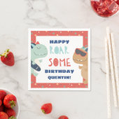 Serviette En Papier Roar Certains Cool Dinosaur garçons fête d'anniver (En situation)