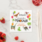 Serviette En Papier Roar Dinosaur Jungle Anniversaire (En situation)