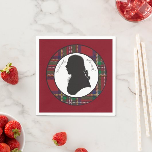 Serviette En Papier Robbie Burns serviettes silhouette (En situation)