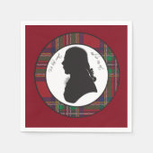 Serviette En Papier Robbie Burns serviettes silhouette (Devant)