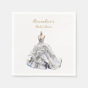 Serviette En Papier Robe de Mariage de Fête des mariées personnalisée