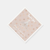 Serviette En Papier Robe de Mariage rose Gold Confetti Fête des mariée (Coin)