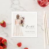 Serviette En Papier Robe de mariée blanche élégante Bohème douche de m (En situation)