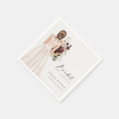 Serviette En Papier Robe de mariée blanche élégante Bohème douche de m (Coin)