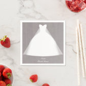 Serviette En Papier Robe de mariée moderne glamour douche de nuptiale (En situation)