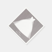 Serviette En Papier Robe de mariée moderne glamour douche de nuptiale (Coin)