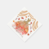 Serviette En Papier Robe de réception de mariage Fall in Love & Feuill (Coin)