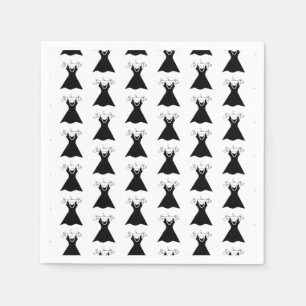 Serviette En Papier Robe de soirée noire