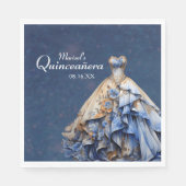 Serviette En Papier Robe élégante de Quinceanera (Devant)