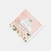 Serviette En Papier Robe florale élégante Quinceanera Napkins (Coin)