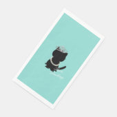 Serviette En Papier Robe noire Robe sarcelle Bleu Chat Tiara Fête (Coin)