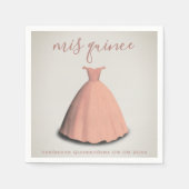 Serviette En Papier Robe rose Quinceañera (Devant)