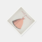 Serviette En Papier Robe rose Quinceañera (Coin)