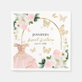 Serviette En Papier Robe rose rose douce 16 Blush (Devant)