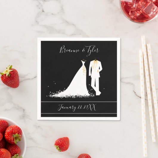 Serviette En Papier Robe & Tux - Cocktail Napkin (En situation)