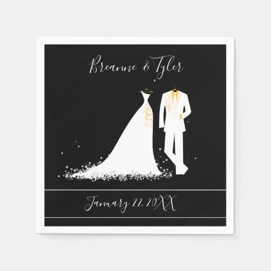 Serviette En Papier Robe & Tux - Cocktail Napkin (Devant)