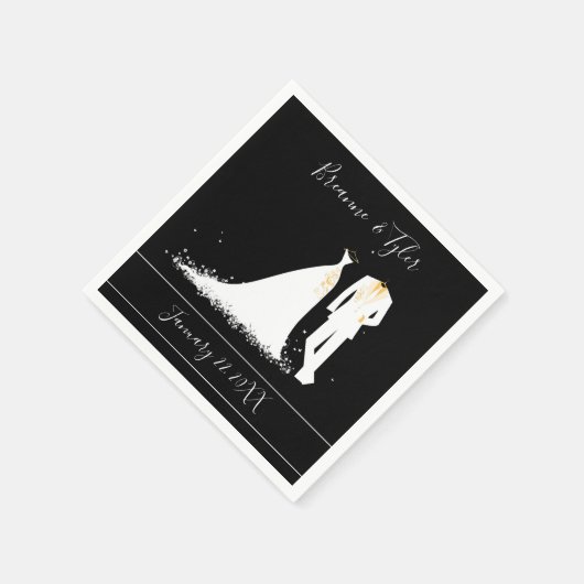 Serviette En Papier Robe & Tux - Cocktail Napkin (Coin)