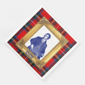 Serviette En Papier Robert Burns Royal Stewart Plaid 25 janvier (Coin)