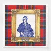 Serviette En Papier Robert Burns Royal Stewart Plaid 25 janvier (Devant)