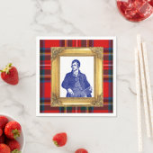 Serviette En Papier Robert Burns Royal Stewart Plaid Cocktail (En situation)