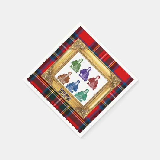 Serviette En Papier Robert Burns Royal Stewart Plaid Jan 25 Multi (Coin)