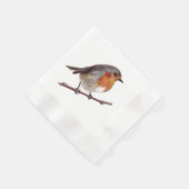 Serviette En Papier Robin Bird (Erithacus Rubecula) Napkin (Coin)