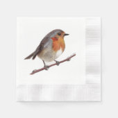 Serviette En Papier Robin Bird (Erithacus Rubecula) Napkin (Devant)