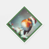 Serviette En Papier Robin de Noël 1 (Coin)