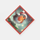 Serviette En Papier Robin de Noël 2 (Coin)