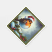 Serviette En Papier Robin de Noël 3 (Coin)