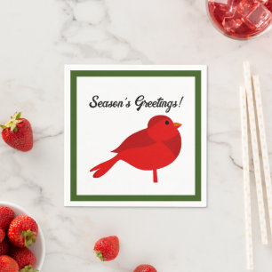 Serviette En Papier Robin de Rockin, Cardinal Nature Cardinal Rouge