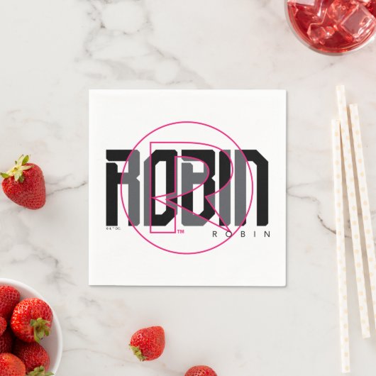 Serviette En Papier Robin Hi-Tech Nom Graphique (En situation)
